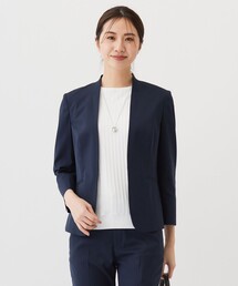 【RRL】ノーカラージャケット　NAVY サイズL Amazon | [RIRIYĀNOリリヤーノ] ノーカラージャケット