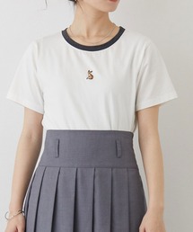 179/WG | キツネ刺繍リンガーTシャツ(Tシャツ/カットソー)