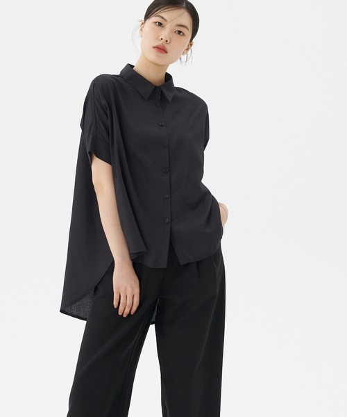 coca(coca)(コカ)の「リップルラウンドヘムシャツ(シャツ/ブラウス・レディース・ブラック/ピンク/ホワイト/ベージュ・M/L)」の11枚目の写真