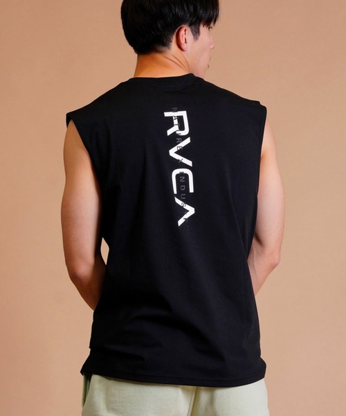 RVCA(ルーカ)の「【ムラサキスポーツ別注】RVCA/ルーカ ユーティリティ/水陸両用 ブランドロゴ ラッシュガード/バックプリントタンクトップ BD041-P35(ラッシュガード・メンズ・ホワイト/ブラック・S/M/L)」の2枚目の写真