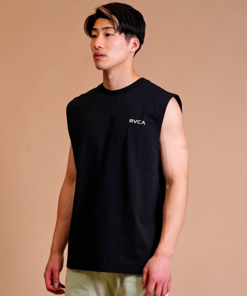 RVCA(ルーカ)の「【ムラサキスポーツ別注】RVCA/ルーカ ユーティリティ/水陸両用 ブランドロゴ ラッシュガード/バックプリントタンクトップ BD041-P35(ラッシュガード・メンズ・ホワイト/ブラック・S/M/L)」の11枚目の写真