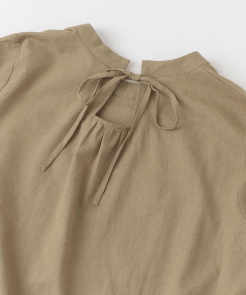 URBAN RESEARCH DOORS（アーバンリサーチドアーズ）の「リネンコットンバックリボンワンピース（ワンピース・レディース・ブラック/ベージュ/グリーン系その他・MEDIUM）」の8枚目の写真