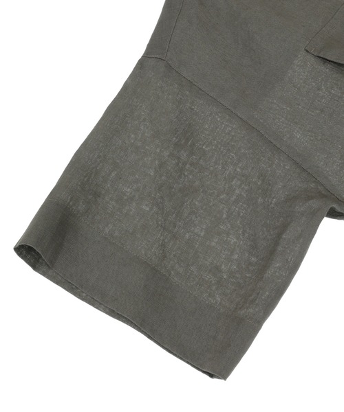 1er Arrondissement（プルミエアロンディスモン）の「ウォッシュリネン シャツワンピース（シャツワンピース・レディース・ブラック/カーキ/サックスブルー・38/36）」の17枚目の写真