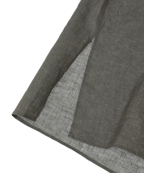 1er Arrondissement（プルミエアロンディスモン）の「ウォッシュリネン シャツワンピース（シャツワンピース・レディース・ブラック/カーキ/サックスブルー・38/36）」の8枚目の写真