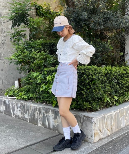 HELLO.SANFRANCISCO（ハローサンフランシスコ）の「【HELLO.SANFRANCISCO/ハローサンフランシスコ】オーバースカート付きショートパンツ（その他パンツ・レディース・パープル/イエロー/オフホワイト・FREE）」の11枚目の写真