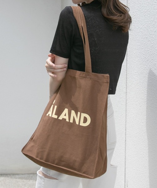 ALAND(エーランド)の「ALAND/マチツキロゴトート 2904473(トートバッグ・レディース・ブルー/ホワイト/ピンク/ブラウン・FREE)」の2枚目の写真