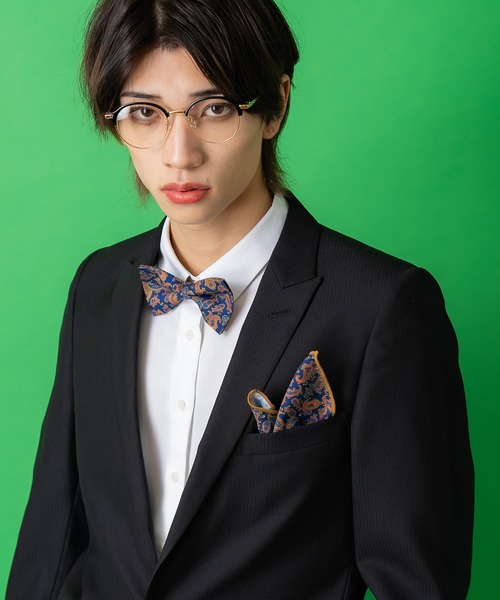an meets zakka(アンミツザッカ)の「an meets zakka レトロクラシックペイズリー柄ポケットチーフ(ポケットチーフ・メンズ・ネイビー/ブラウン/グリーン/レッド/ブラック/チャコールグレー/ブルー・ONE SIZE/ONESIZE)」の12枚目の写真