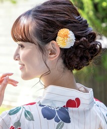 Honeys | 浴衣３輪コサージュヘアクリップ(バレッタ/ヘアクリップ)