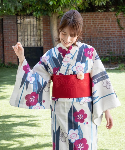 Honeys（ハニーズ）の「浴衣３輪コサージュヘアクリップ（バレッタ/ヘアクリップ・レディース・ピンク/イエロー/パープル・FREE）」の8枚目の写真