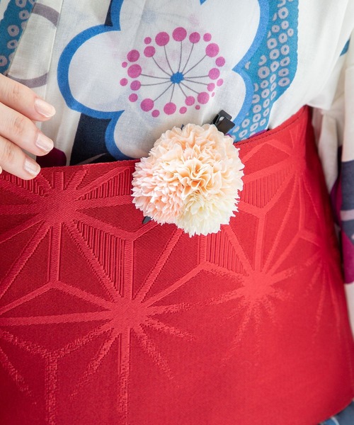 Honeys（ハニーズ）の「浴衣３輪コサージュヘアクリップ（バレッタ/ヘアクリップ・レディース・ピンク/イエロー/パープル・FREE）」の11枚目の写真