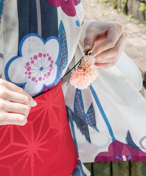 Honeys（ハニーズ）の「浴衣３輪コサージュヘアクリップ（バレッタ/ヘアクリップ・レディース・ピンク/イエロー/パープル・FREE）」の12枚目の写真