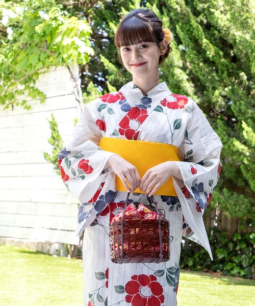 Honeys（ハニーズ）の「浴衣３輪コサージュヘアクリップ（バレッタ/ヘアクリップ・レディース・ピンク/イエロー/パープル・FREE）」の13枚目の写真