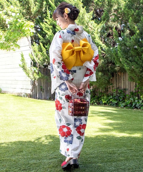 Honeys（ハニーズ）の「浴衣３輪コサージュヘアクリップ（バレッタ/ヘアクリップ・レディース・ピンク/イエロー/パープル・FREE）」の14枚目の写真