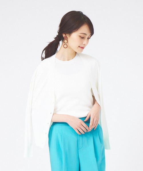 abahouse mavie（アバハウスマヴィ）の「ウォッシャブルサマーカーディガン（カーディガン/ボレロ・レディース・ブラック/ホワイト/ブルー・フリー）」の18枚目の写真