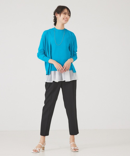 abahouse mavie（アバハウスマヴィ）の「ウォッシャブルサマーカーディガン（カーディガン/ボレロ・レディース・ブラック/ホワイト/ブルー・フリー）」の4枚目の写真