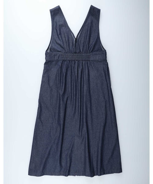 BACK NUMBER(バックナンバー)の「【BACK NUMBER】サスティナブルーワンピース(サロペット/オーバーオール・レディース・ダークインディゴブルー・M/L)」の2枚目の写真