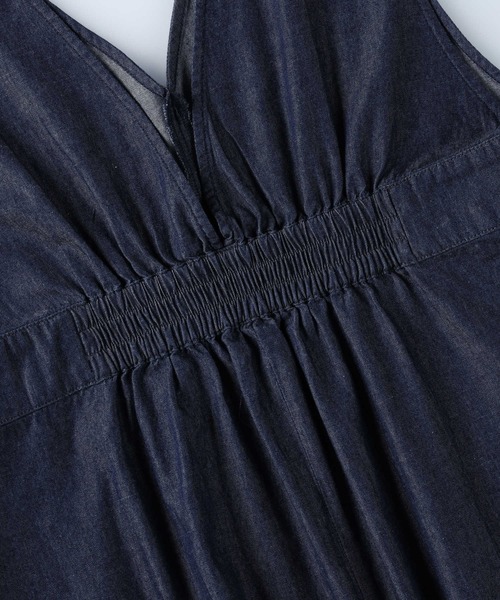 BACK NUMBER(バックナンバー)の「【BACK NUMBER】サスティナブルーワンピース(サロペット/オーバーオール・レディース・ダークインディゴブルー・M/L)」の3枚目の写真