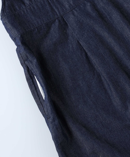BACK NUMBER(バックナンバー)の「【BACK NUMBER】サスティナブルーワンピース(サロペット/オーバーオール・レディース・ダークインディゴブルー・M/L)」の5枚目の写真