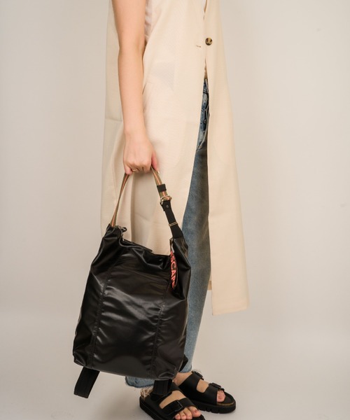 Jack Gomme(ジャックゴム)の「【JACK GOMME/ジャックゴム】2WAY ナイロン バックパック トートバッグ リュック(バックパック/リュック・レディース・ブルー/ブラック/アーミー/ホワイト・FREE)」の3枚目の写真