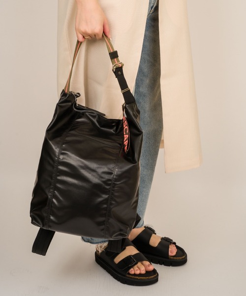 Jack Gomme(ジャックゴム)の「【JACK GOMME/ジャックゴム】2WAY ナイロン バックパック トートバッグ リュック(バックパック/リュック・レディース・ブルー/ブラック/アーミー/ホワイト・FREE)」の15枚目の写真