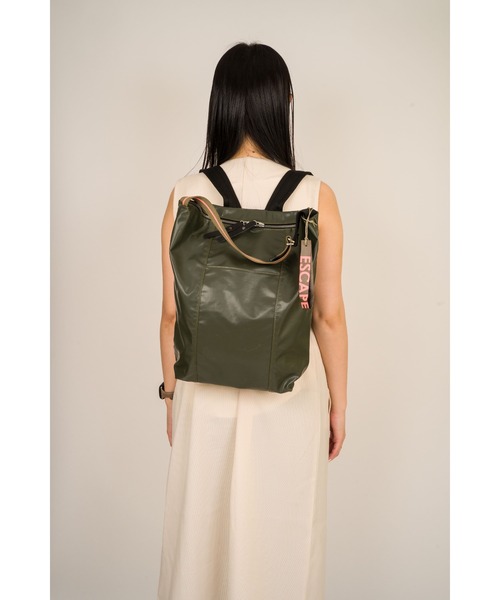 Jack Gomme(ジャックゴム)の「【JACK GOMME/ジャックゴム】2WAY ナイロン バックパック トートバッグ リュック(バックパック/リュック・レディース・ブルー/ブラック/アーミー/ホワイト・FREE)」の9枚目の写真