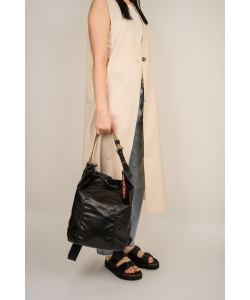 Jack Gomme(ジャックゴム)の「【JACK GOMME/ジャックゴム】2WAY ナイロン バックパック トートバッグ リュック(バックパック/リュック・レディース・ブルー/ブラック/アーミー/ホワイト・FREE)」の16枚目の写真