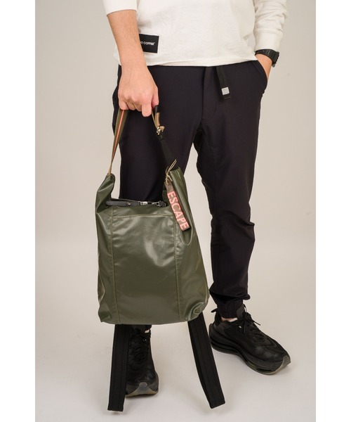 Jack Gomme(ジャックゴム)の「【JACK GOMME/ジャックゴム】2WAY ナイロン バックパック トートバッグ リュック(バックパック/リュック・レディース・ブルー/ブラック/アーミー/ホワイト・FREE)」の12枚目の写真