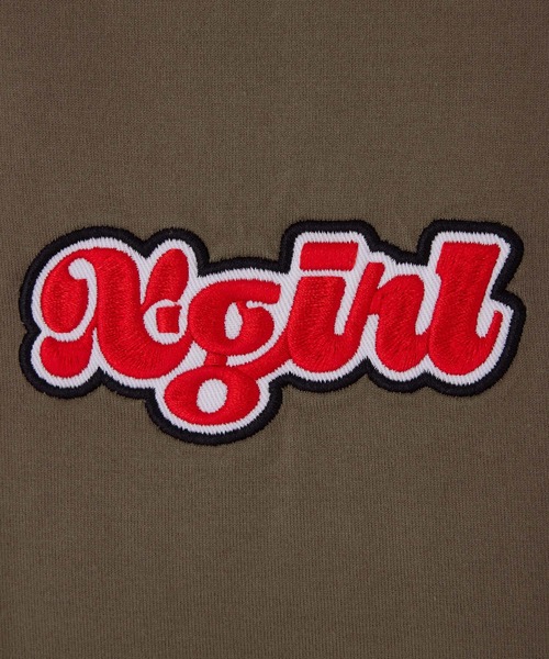 X-girl(エックスガール)の「PUDGY LOGO PATCH S/S TEE(Tシャツ/カットソー・レディース・ブラウン/ブラック/ホワイト・L/M/S/XL)」の8枚目の写真