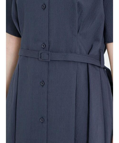 Te chichi（テチチ）の「サッカー開襟シャツワンピース（ワンピース・レディース・ブラウン/ネイビー/ブルー・F）」の11枚目の写真