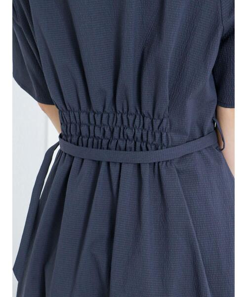 Te chichi（テチチ）の「サッカー開襟シャツワンピース（ワンピース・レディース・ブラウン/ネイビー/ブルー・F）」の12枚目の写真