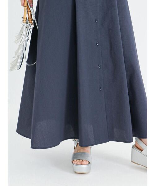 Te chichi（テチチ）の「サッカー開襟シャツワンピース（ワンピース・レディース・ブラウン/ネイビー/ブルー・F）」の13枚目の写真