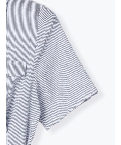 Te chichi（テチチ）の「サッカー開襟シャツワンピース（ワンピース・レディース・ブラウン/ネイビー/ブルー・F）」の21枚目の写真