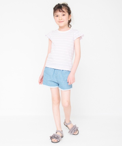 BRANSHES（ブランシェス）の「デニムショートパンツ（デニムパンツ・キッズ・サックスブルー/ブルー・110/140/130/90/150/100/120）」の3枚目の写真