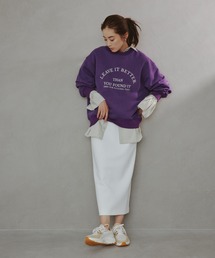 【emmi atelier】ecoジャージIラインスカート