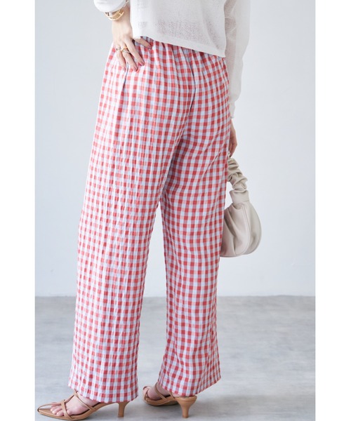 &. NOSTALGIA(アンドドットノスタルジア)の「【ZOZO限定】ギンガムチェックパンツ(その他パンツ・レディース・グリーン/レッド・FREE)」の12枚目の写真