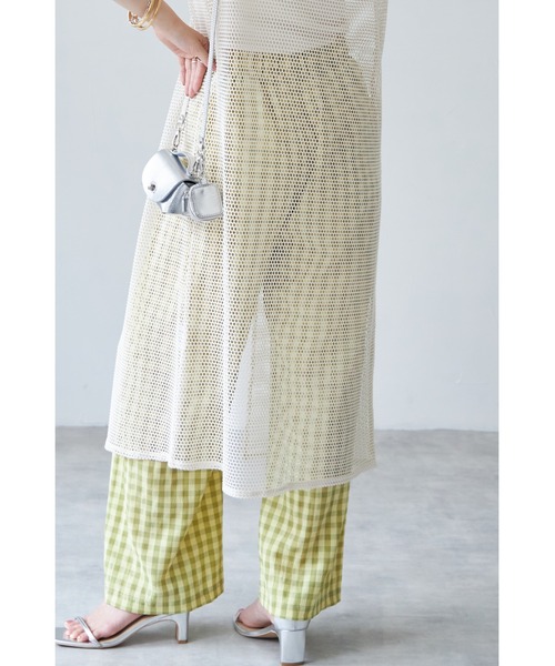 &. NOSTALGIA(アンドドットノスタルジア)の「【ZOZO限定】ギンガムチェックパンツ(その他パンツ・レディース・グリーン/レッド・FREE)」の13枚目の写真