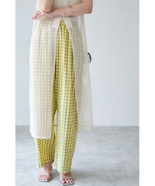 &. NOSTALGIA(アンドドットノスタルジア)の「【ZOZO限定】ギンガムチェックパンツ(その他パンツ・レディース・グリーン/レッド・FREE)」の15枚目の写真