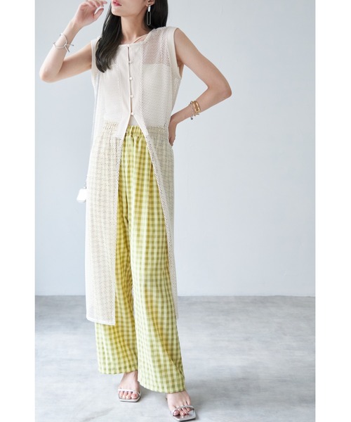 &. NOSTALGIA(アンドドットノスタルジア)の「【ZOZO限定】ギンガムチェックパンツ(その他パンツ・レディース・グリーン/レッド・FREE)」の8枚目の写真