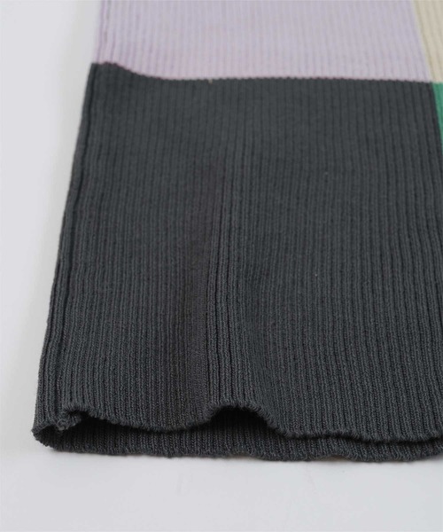 miette（ミエット）の「配色ニットキャミソール（キャミソール・レディース・ブラック/ブルー/マルチ・FREE）」の5枚目の写真