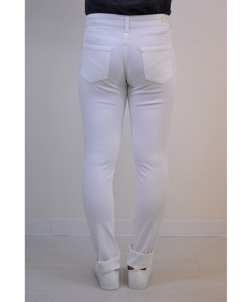 WHEIR（ウェア）の「SHORE ウエストリブスキニーパンツ（デニムパンツ・レディース・ブラック/ベージュ/ワイン/ブルー/ホワイト・MEDIUM/LARGE/SMALL）」の7枚目の写真