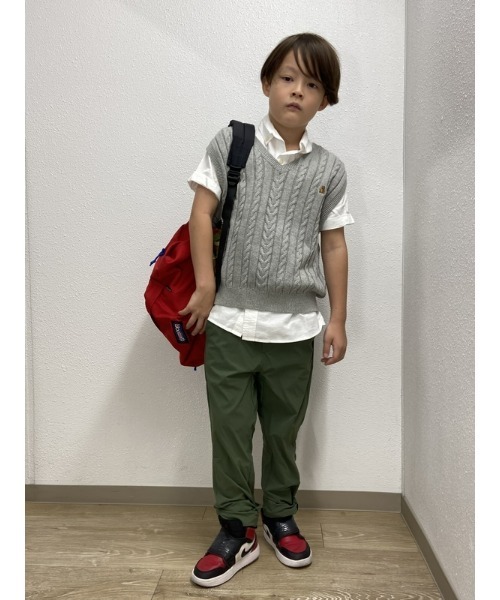 GAP（ギャップ）の「リラックス ケーブルニット セーターベスト (キッズ)（ベスト・キッズ・アイボリー/グレー/ネイビー・120cm/130cm/140cm/150cm/160cm）」の9枚目の写真