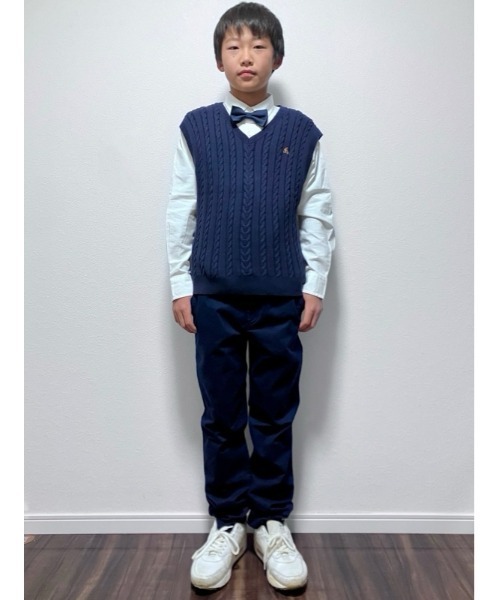 GAP（ギャップ）の「リラックス ケーブルニット セーターベスト (キッズ)（ベスト・キッズ・アイボリー/グレー/ネイビー・120cm/130cm/140cm/150cm/160cm）」の10枚目の写真