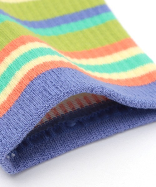 チチカカ（チチカカ）の「リブボーダーソックス 23-25cm（ソックス/靴下・レディース・オフホワイト/ブルー/イエロー・FREE）」の9枚目の写真