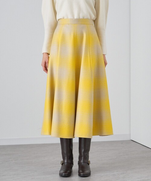 ANAYI（アナイ）の「オンブレーチェックフレア スカート（スカート