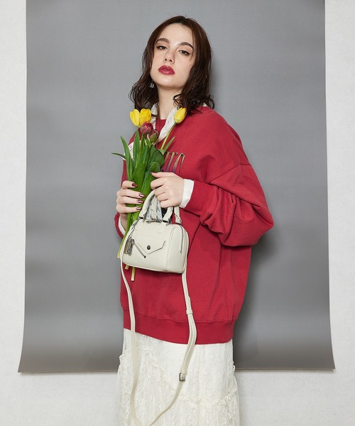 jouetie（ジュエティ）の「【jouetie/ジュエティ】ライダース　マイクロミニボストンバッグ　ミニショルダーバッグ（ボストンバッグ・レディース・アイボリー/ダークブラウン/ブラック/シルバー/Wine/ワインレッド・FREE）」の11枚目の写真