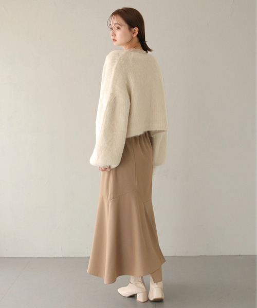 CLEIO（クレイオ）の「【CLEIO】シャギーニットカーディガン（カーディガン/ボレロ・レディース・アイボリー/グリーン/ベージュ/ブラック・FREE）」の15枚目の写真