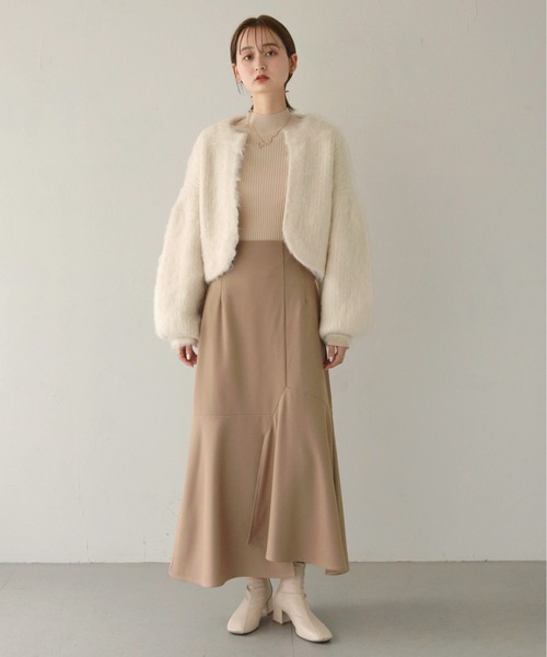 CLEIO（クレイオ）の「【CLEIO】シャギーニットカーディガン（カーディガン/ボレロ・レディース・アイボリー/グリーン/ベージュ/ブラック・FREE）」の13枚目の写真