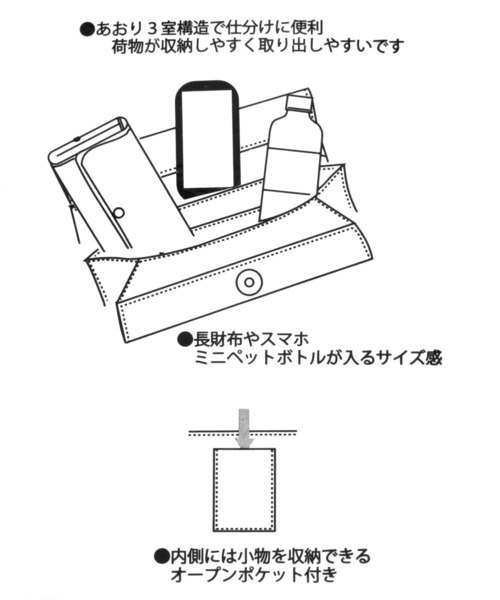 studio CLIP（スタディオクリップ）の「スクエアワンマイルショルダーバッグ（ショルダーバッグ・レディース・マスタード/ライトグレー/ブラック・FREE）」の17枚目の写真