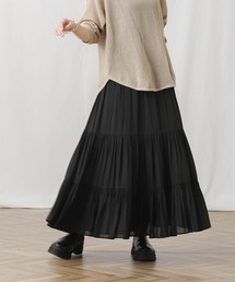 割繊ジョーゼットティアードスカート