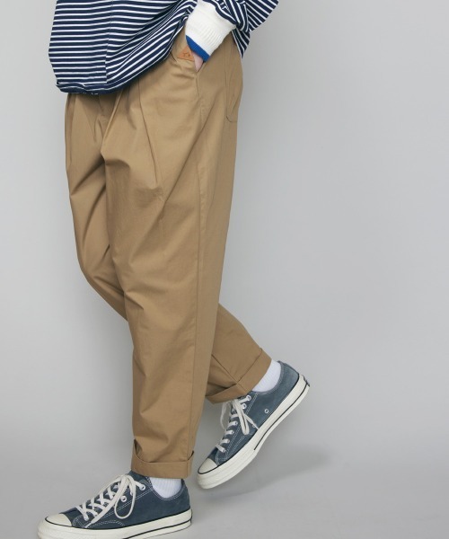 rehacer(レアセル)の「rehacer : Over Tuck Easy Pants / オーバータックイージーパンツ(チノパンツ・メンズ・ベージュ/スミクロ・SMALL/MEDIUM/LARGE)」の5枚目の写真
